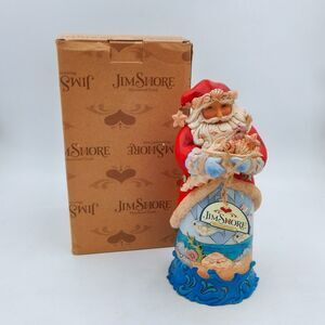 Jim Shore Heartwood Creek 10 Inch Christmas at the Coast 2018 Santa Figurine